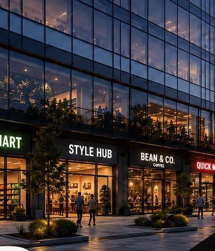 Urban retail and dark-store spaces